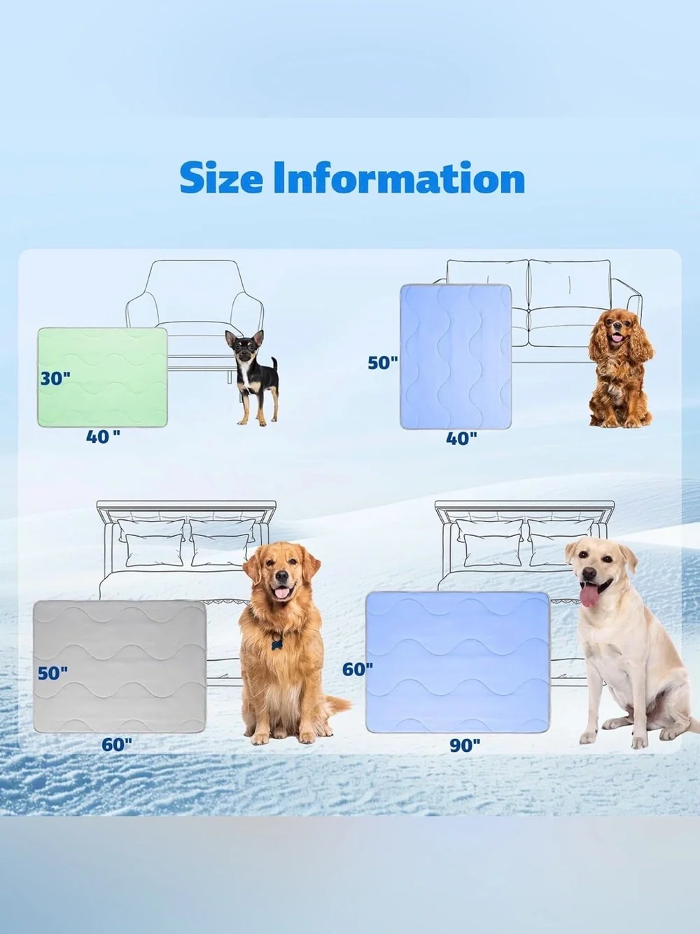 Cooling Blanket for Dogs, Dog Blanket for Large Dog